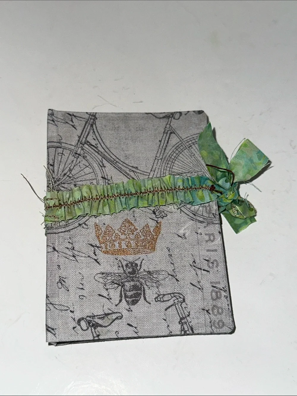 Set of 4 Handmade Mini Junk Journals— Green, Blue & Teal Accents